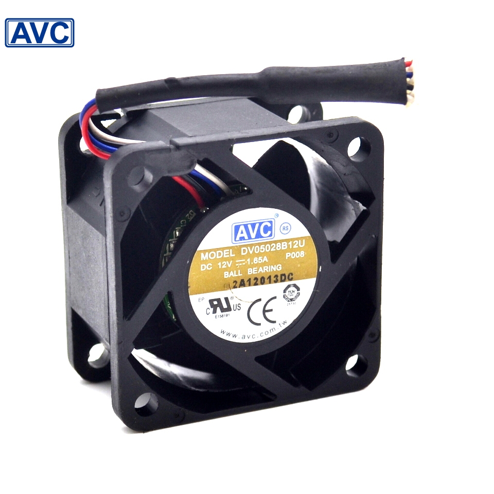 Original AVC DV05028B12U Cooling Fan 12V 1.65A 19.8W 4wires DV05028B12U Fans